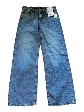 Aeropostale Baggy Wide Leg Jeans Womens Size 00R Blue New With Tag Classy Denim